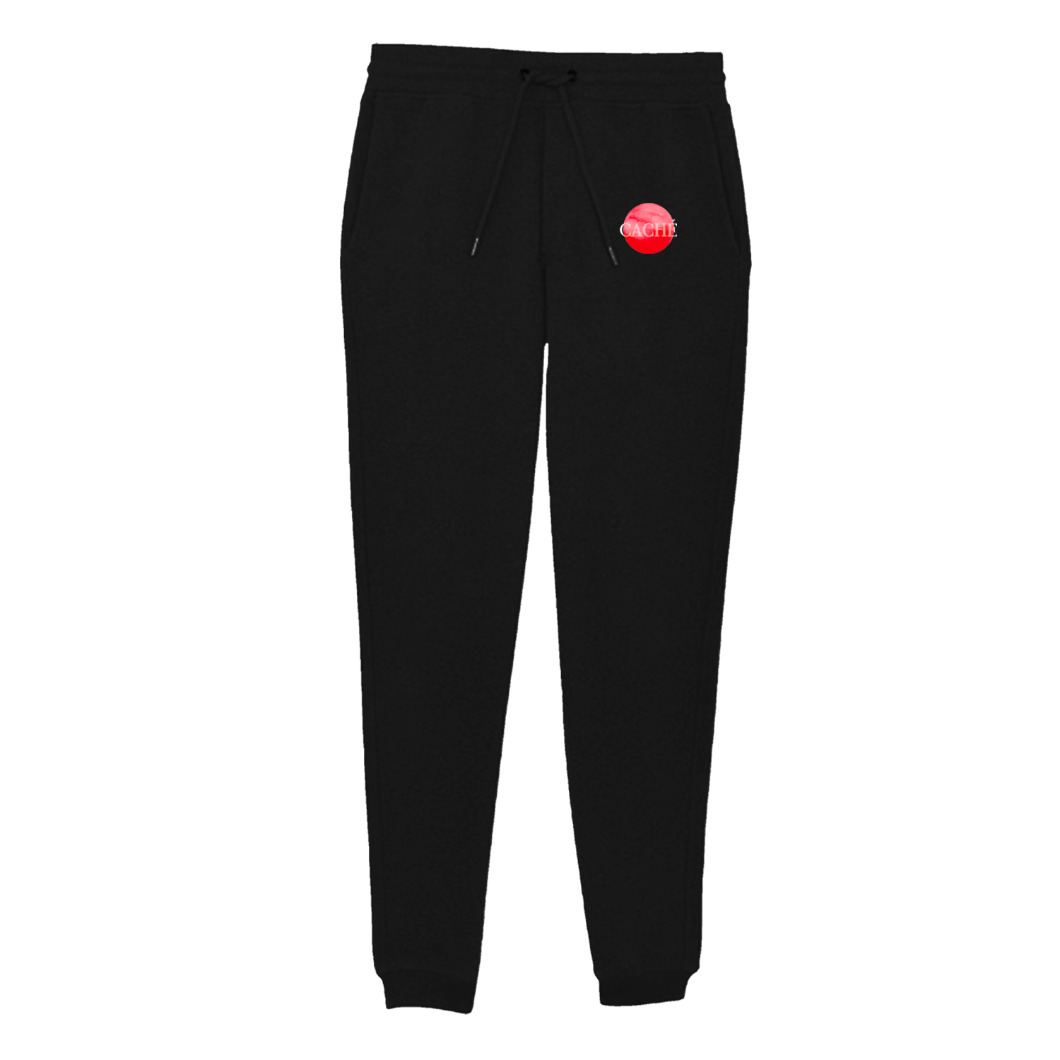 Japan Collection: Red Sun Joggers — Black, front